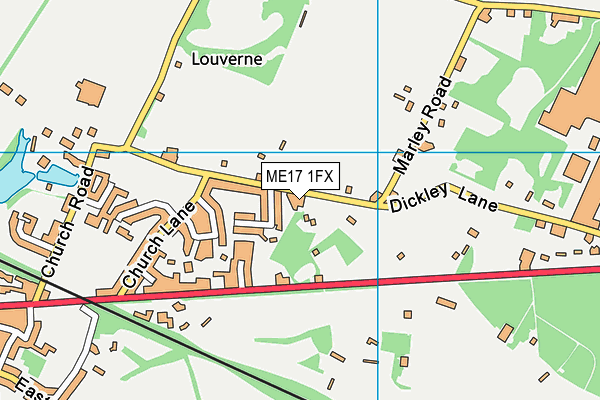 ME17 1FX map - OS VectorMap District (Ordnance Survey) ME17 1FX map - OS VectorMap District (Ordnance Survey)