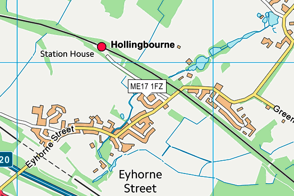 ME17 1FZ map - OS VectorMap District (Ordnance Survey) ME17 1FZ map - OS VectorMap District (Ordnance Survey)