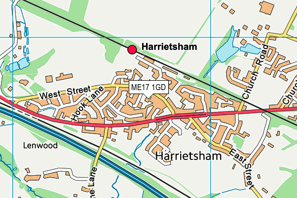 ME17 1GD map - OS VectorMap District (Ordnance Survey) ME17 1GD map - OS VectorMap District (Ordnance Survey)