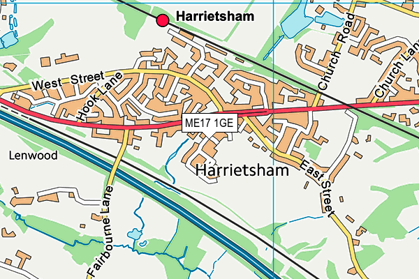 ME17 1GE map - OS VectorMap District (Ordnance Survey) ME17 1GE map - OS VectorMap District (Ordnance Survey)