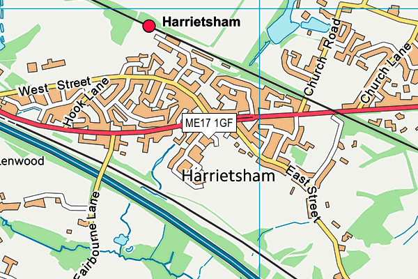 ME17 1GF map - OS VectorMap District (Ordnance Survey) ME17 1GF map - OS VectorMap District (Ordnance Survey)