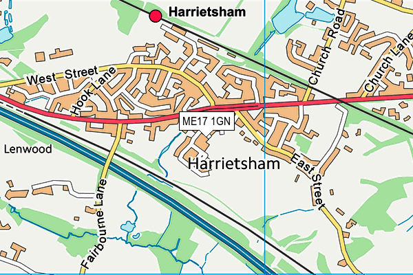 ME17 1GN map - OS VectorMap District (Ordnance Survey) ME17 1GN map - OS VectorMap District (Ordnance Survey)