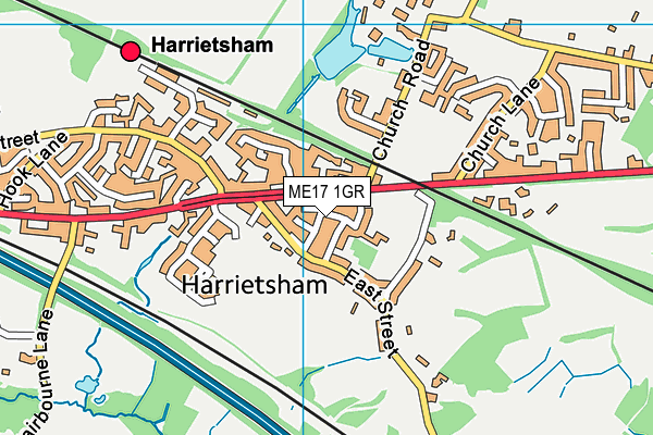 ME17 1GR map - OS VectorMap District (Ordnance Survey) ME17 1GR map - OS VectorMap District (Ordnance Survey)