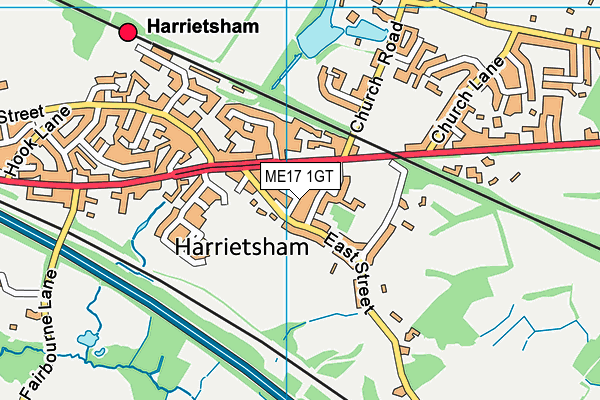 ME17 1GT map - OS VectorMap District (Ordnance Survey) ME17 1GT map - OS VectorMap District (Ordnance Survey)
