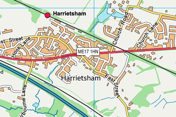 ME17 1HN map - OS VectorMap District (Ordnance Survey) ME17 1HN map - OS VectorMap District (Ordnance Survey)