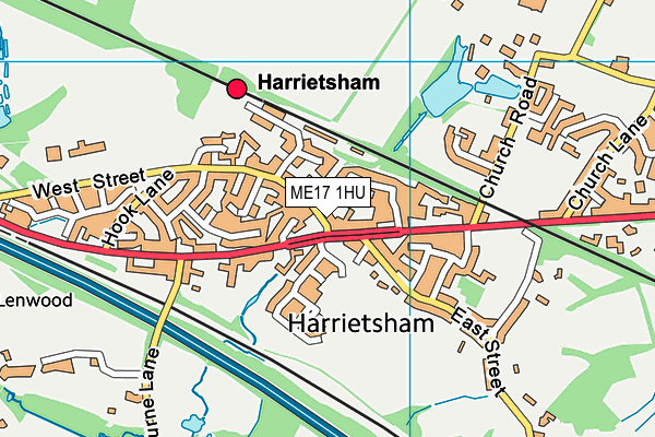 ME17 1HU map - OS VectorMap District (Ordnance Survey)