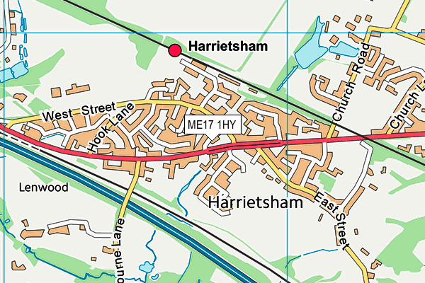 ME17 1HY map - OS VectorMap District (Ordnance Survey) ME17 1HY map - OS VectorMap District (Ordnance Survey)