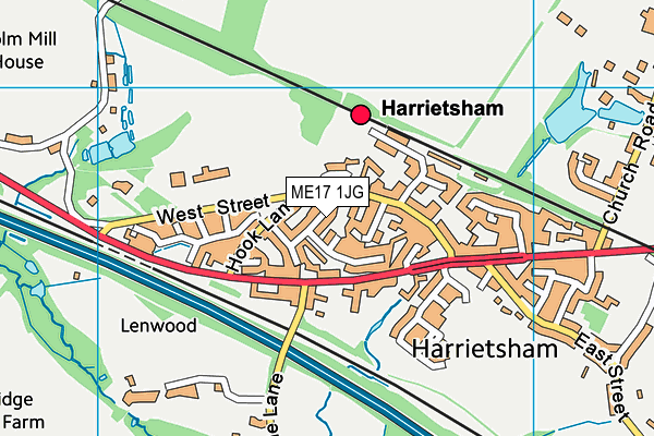 ME17 1JG map - OS VectorMap District (Ordnance Survey) ME17 1JG map - OS VectorMap District (Ordnance Survey)