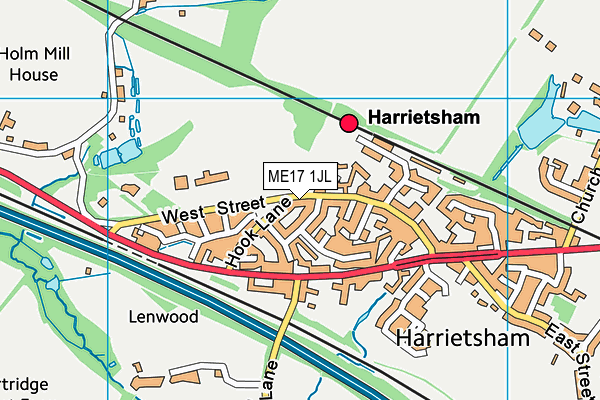 ME17 1JL map - OS VectorMap District (Ordnance Survey) ME17 1JL map - OS VectorMap District (Ordnance Survey)