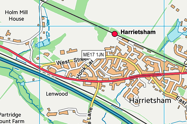 ME17 1JN map - OS VectorMap District (Ordnance Survey) ME17 1JN map - OS VectorMap District (Ordnance Survey)