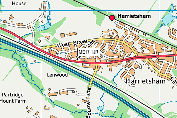 ME17 1JR map - OS VectorMap District (Ordnance Survey) ME17 1JR map - OS VectorMap District (Ordnance Survey)