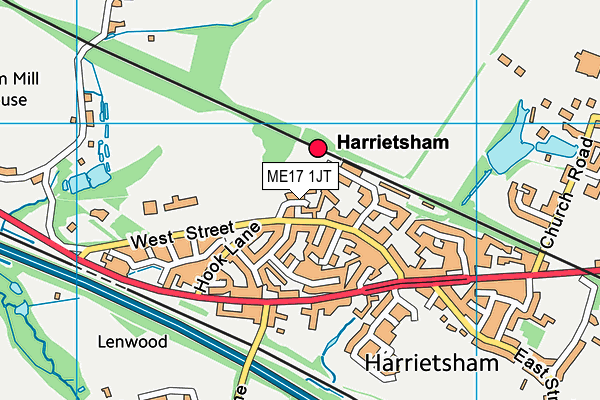 ME17 1JT map - OS VectorMap District (Ordnance Survey)