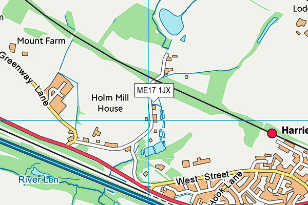 ME17 1JX map - OS VectorMap District (Ordnance Survey) ME17 1JX map - OS VectorMap District (Ordnance Survey)