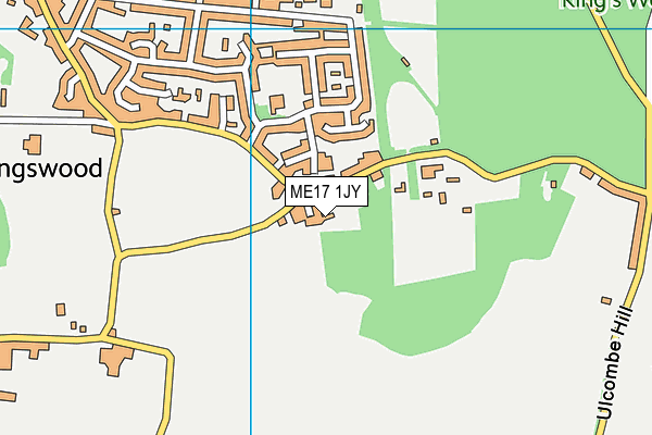 ME17 1JY map - OS VectorMap District (Ordnance Survey) ME17 1JY map - OS VectorMap District (Ordnance Survey)