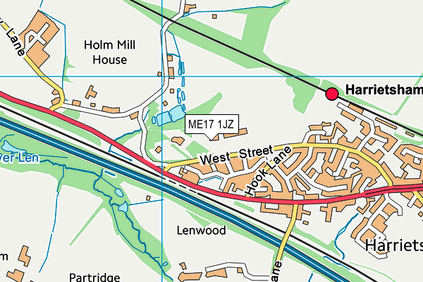 ME17 1JZ map - OS VectorMap District (Ordnance Survey)