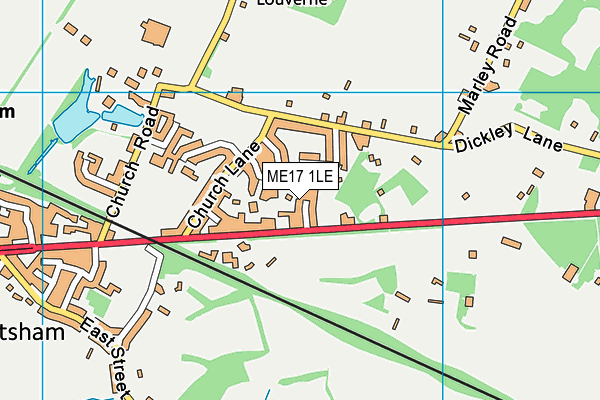 ME17 1LE map - OS VectorMap District (Ordnance Survey) ME17 1LE map - OS VectorMap District (Ordnance Survey)