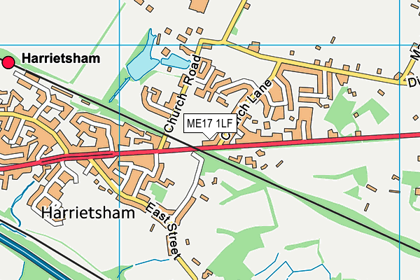 ME17 1LF map - OS VectorMap District (Ordnance Survey) ME17 1LF map - OS VectorMap District (Ordnance Survey)
