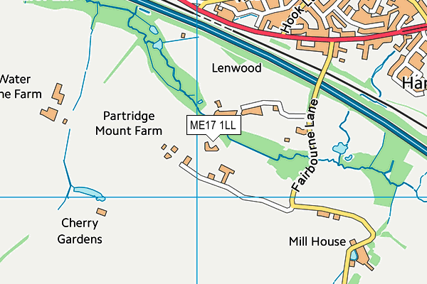 ME17 1LL map - OS VectorMap District (Ordnance Survey) ME17 1LL map - OS VectorMap District (Ordnance Survey)