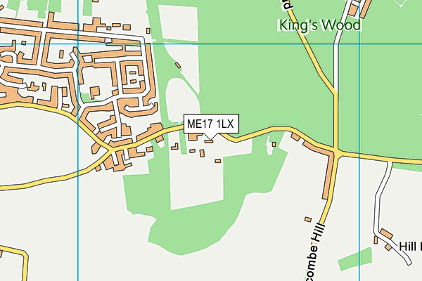 ME17 1LX map - OS VectorMap District (Ordnance Survey) ME17 1LX map - OS VectorMap District (Ordnance Survey)