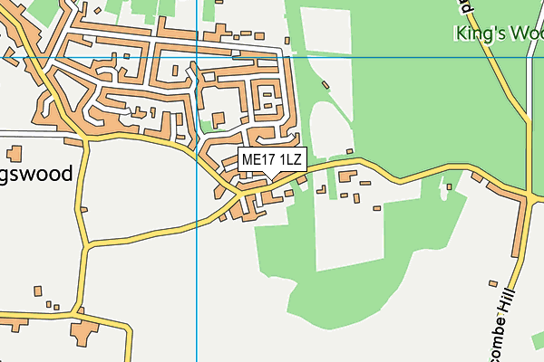 ME17 1LZ map - OS VectorMap District (Ordnance Survey) ME17 1LZ map - OS VectorMap District (Ordnance Survey)