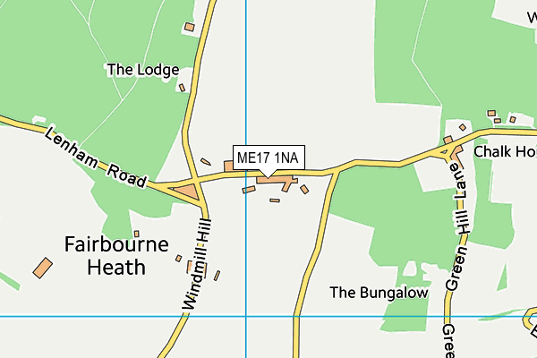 ME17 1NA map - OS VectorMap District (Ordnance Survey) ME17 1NA map - OS VectorMap District (Ordnance Survey)