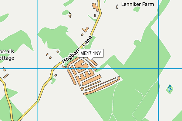 ME17 1NY map - OS VectorMap District (Ordnance Survey) ME17 1NY map - OS VectorMap District (Ordnance Survey)
