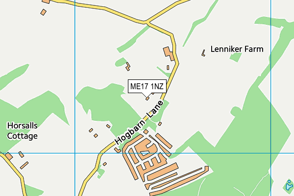 ME17 1NZ map - OS VectorMap District (Ordnance Survey) ME17 1NZ map - OS VectorMap District (Ordnance Survey)