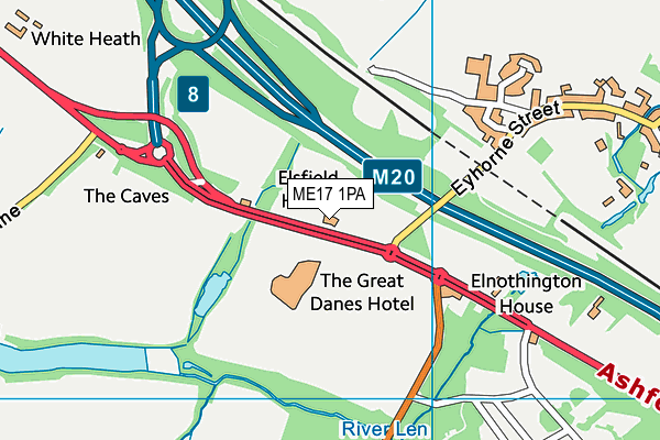 ME17 1PA map - OS VectorMap District (Ordnance Survey) ME17 1PA map - OS VectorMap District (Ordnance Survey)