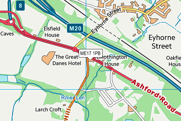 ME17 1PB map - OS VectorMap District (Ordnance Survey) ME17 1PB map - OS VectorMap District (Ordnance Survey)