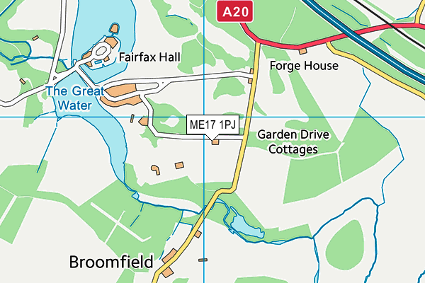 ME17 1PJ map - OS VectorMap District (Ordnance Survey)