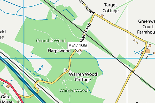 ME17 1QG map - OS VectorMap District (Ordnance Survey)