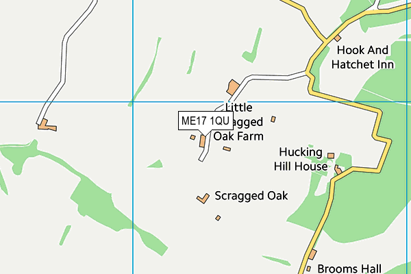 ME17 1QU map - OS VectorMap District (Ordnance Survey)
