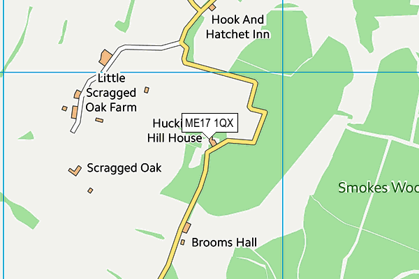 ME17 1QX map - OS VectorMap District (Ordnance Survey)