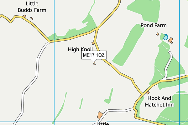 ME17 1QZ map - OS VectorMap District (Ordnance Survey) ME17 1QZ map - OS VectorMap District (Ordnance Survey)