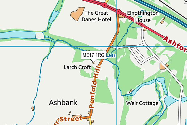 ME17 1RG map - OS VectorMap District (Ordnance Survey) ME17 1RG map - OS VectorMap District (Ordnance Survey)