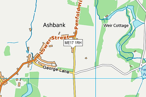 ME17 1RH map - OS VectorMap District (Ordnance Survey) ME17 1RH map - OS VectorMap District (Ordnance Survey)