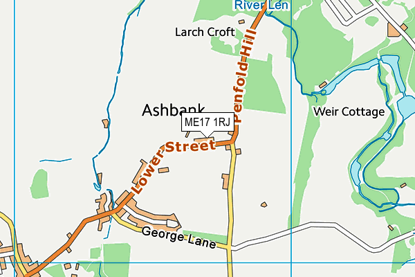 ME17 1RJ map - OS VectorMap District (Ordnance Survey) ME17 1RJ map - OS VectorMap District (Ordnance Survey)