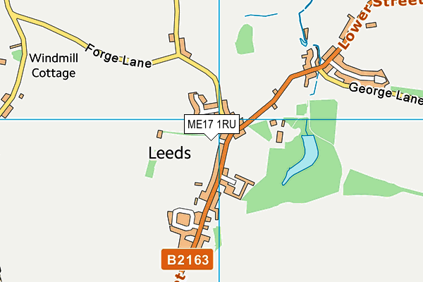 ME17 1RU map - OS VectorMap District (Ordnance Survey)
