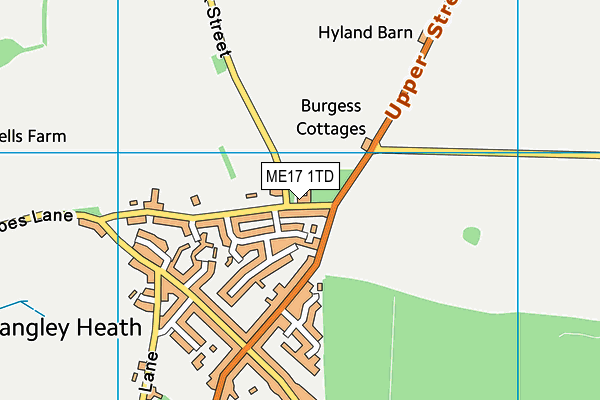 ME17 1TD map - OS VectorMap District (Ordnance Survey)