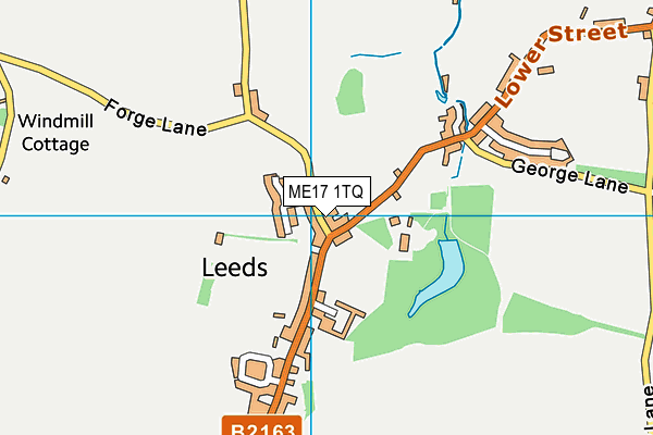 ME17 1TQ map - OS VectorMap District (Ordnance Survey) ME17 1TQ map - OS VectorMap District (Ordnance Survey)