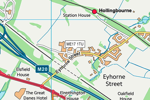 ME17 1TU map - OS VectorMap District (Ordnance Survey) ME17 1TU map - OS VectorMap District (Ordnance Survey)