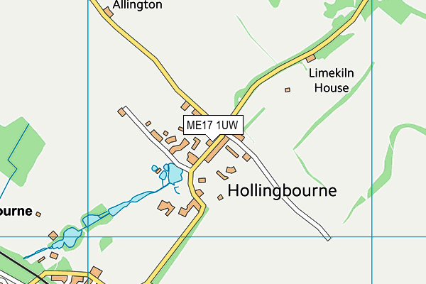 ME17 1UW map - OS VectorMap District (Ordnance Survey) ME17 1UW map - OS VectorMap District (Ordnance Survey)