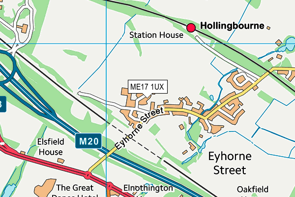 ME17 1UX map - OS VectorMap District (Ordnance Survey) ME17 1UX map - OS VectorMap District (Ordnance Survey)