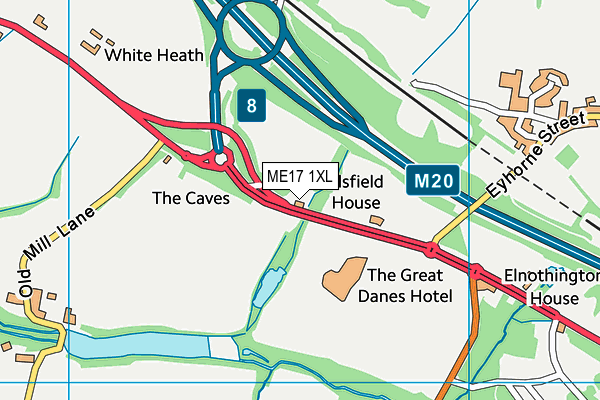 ME17 1XL map - OS VectorMap District (Ordnance Survey) ME17 1XL map - OS VectorMap District (Ordnance Survey)