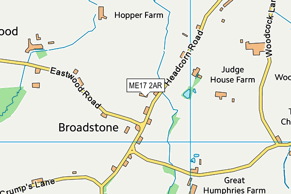 ME17 2AR map - OS VectorMap District (Ordnance Survey) ME17 2AR map - OS VectorMap District (Ordnance Survey)