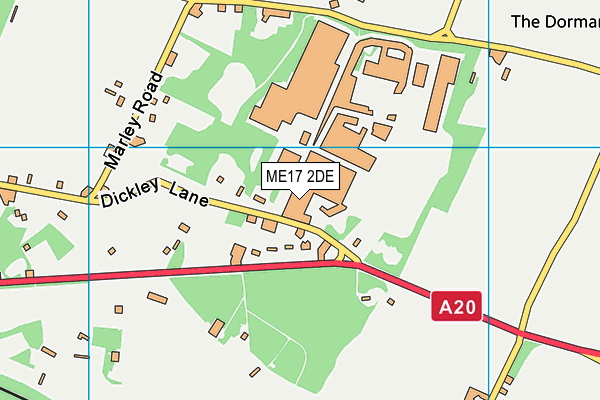 ME17 2DE map - OS VectorMap District (Ordnance Survey) ME17 2DE map - OS VectorMap District (Ordnance Survey)