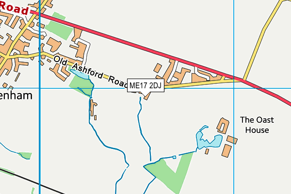 ME17 2DJ map - OS VectorMap District (Ordnance Survey) ME17 2DJ map - OS VectorMap District (Ordnance Survey)