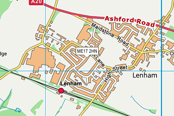 ME17 2HN map - OS VectorMap District (Ordnance Survey) ME17 2HN map - OS VectorMap District (Ordnance Survey)