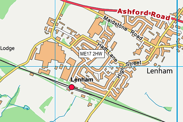 ME17 2HW map - OS VectorMap District (Ordnance Survey) ME17 2HW map - OS VectorMap District (Ordnance Survey)