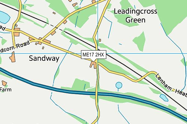 ME17 2HX map - OS VectorMap District (Ordnance Survey) ME17 2HX map - OS VectorMap District (Ordnance Survey)